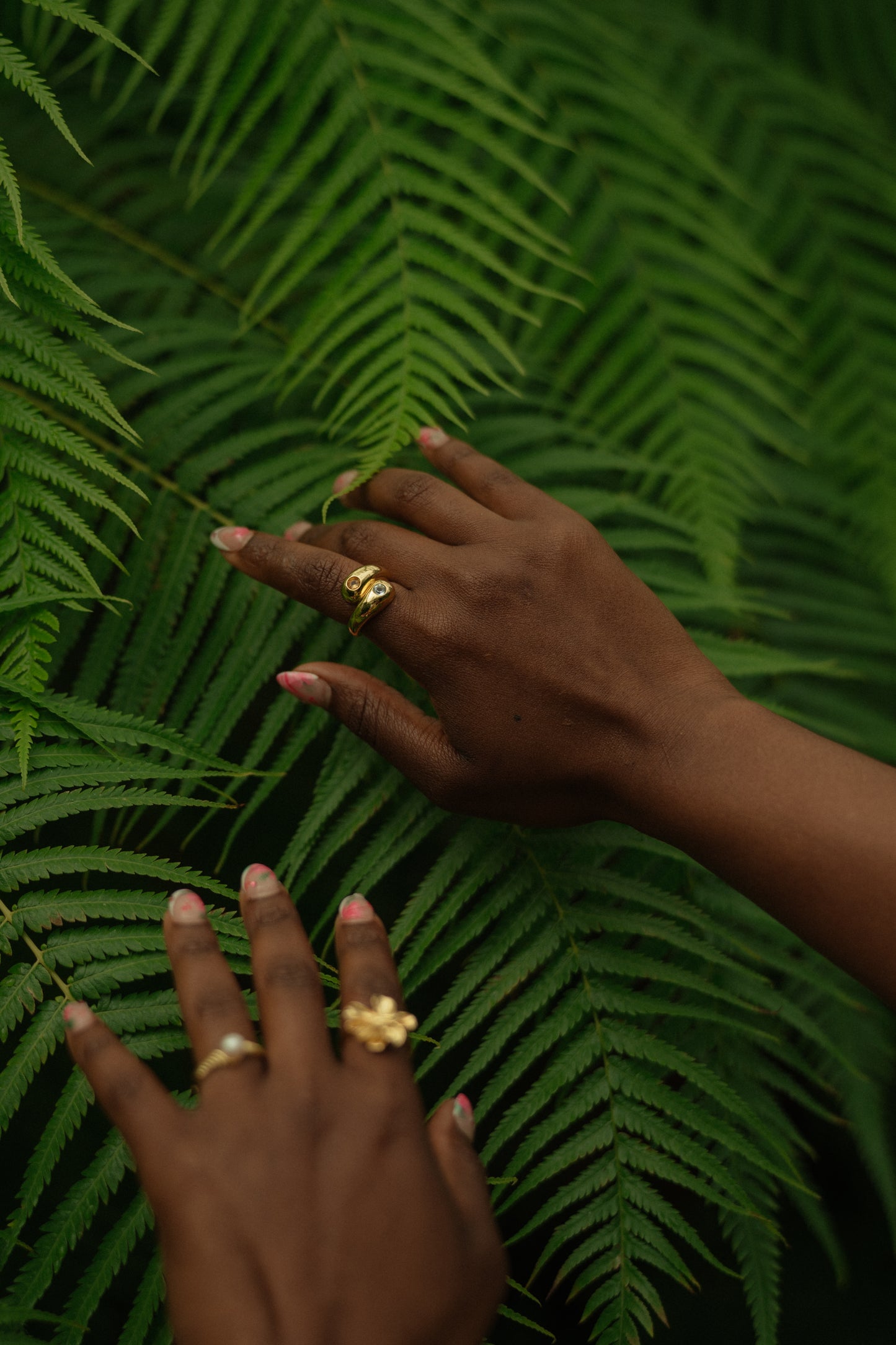 Twin Waterdrop Cocktail Ring
