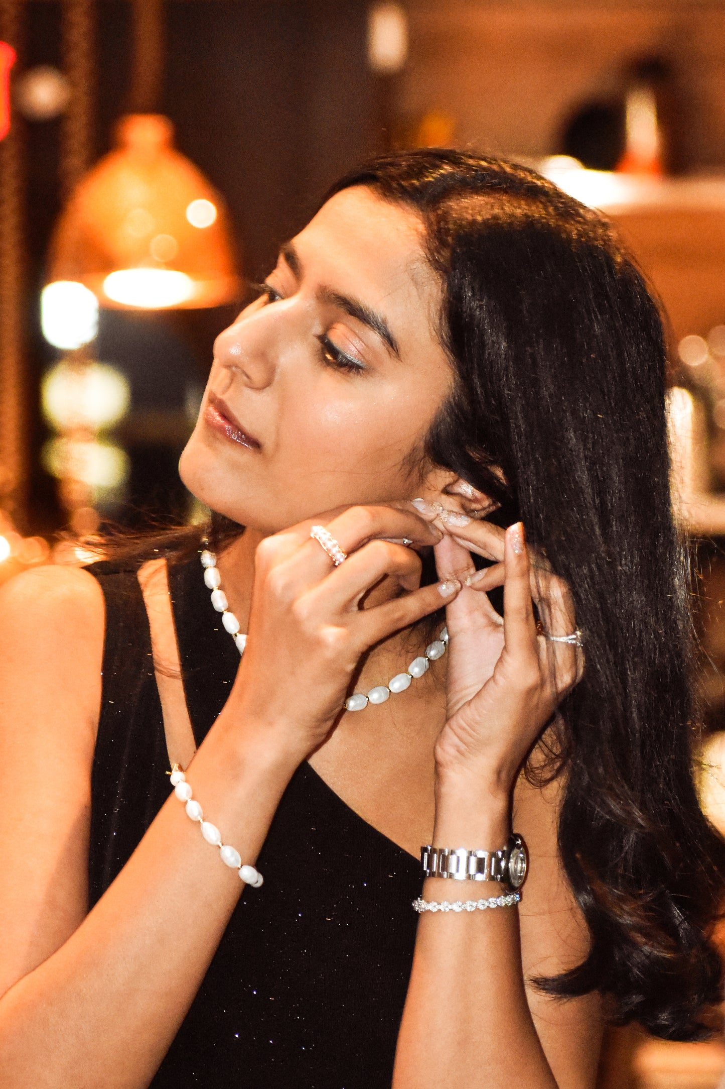 Golden Axis Pearl Necklace
