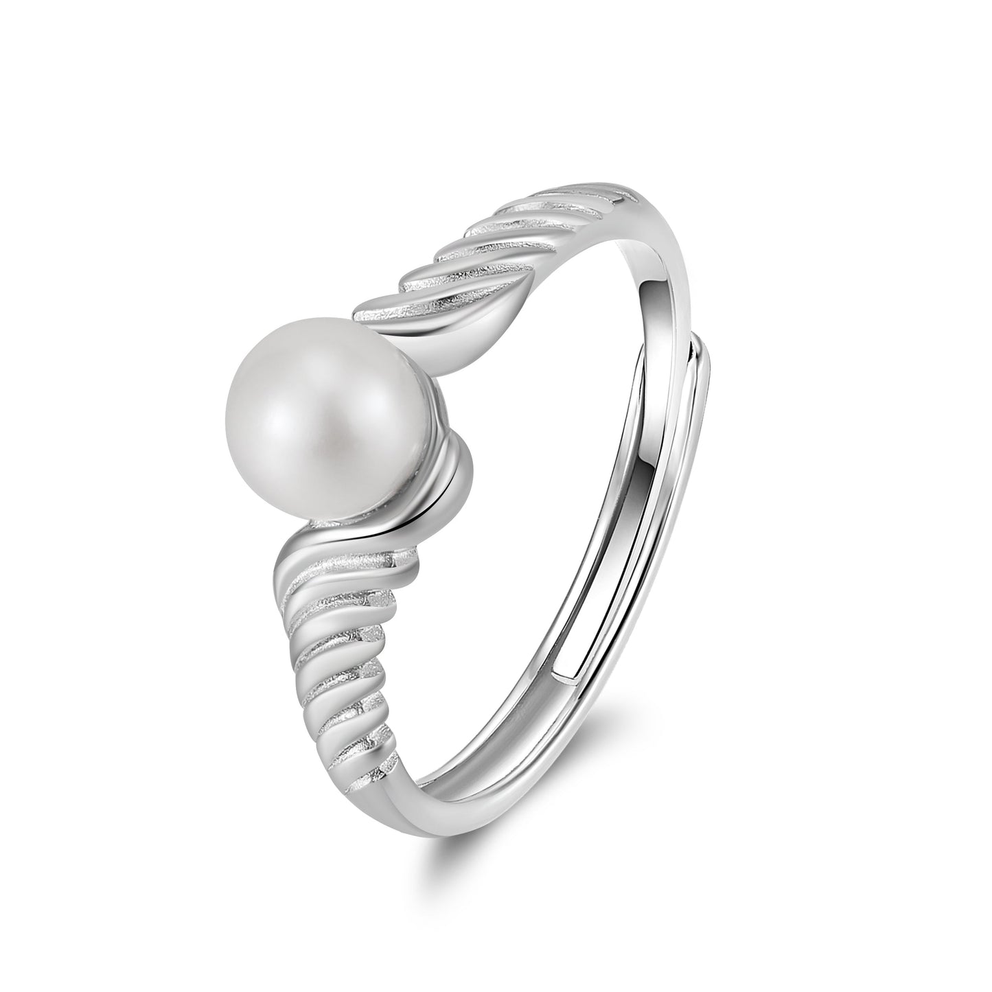 Stunning Luna pearl ring featuring a lustrous, high-quality pearl set in a delicate sterling silver band, perfect for elegant occasions
