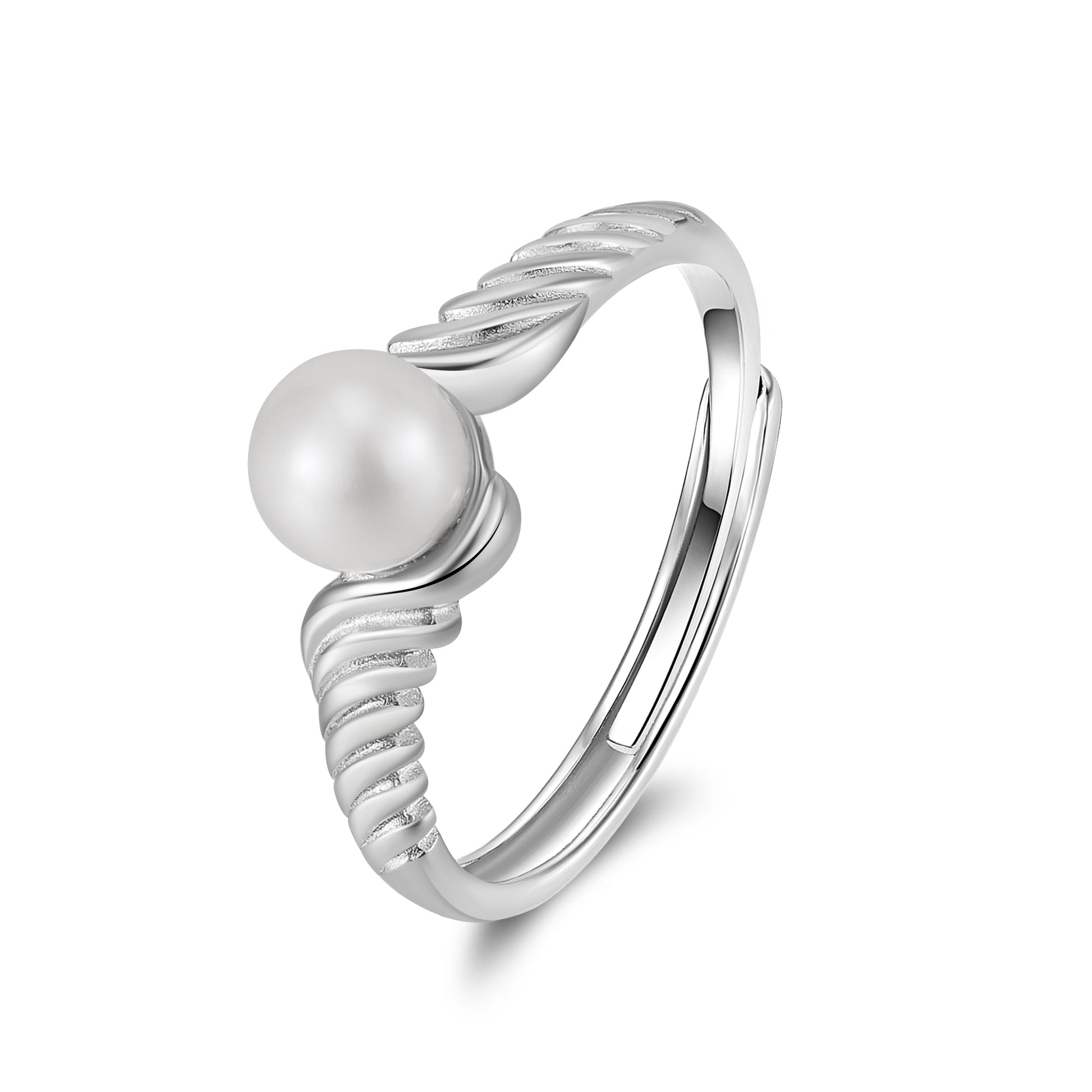 Stunning Luna pearl ring featuring a lustrous, high-quality pearl set in a delicate sterling silver band, perfect for elegant occasions