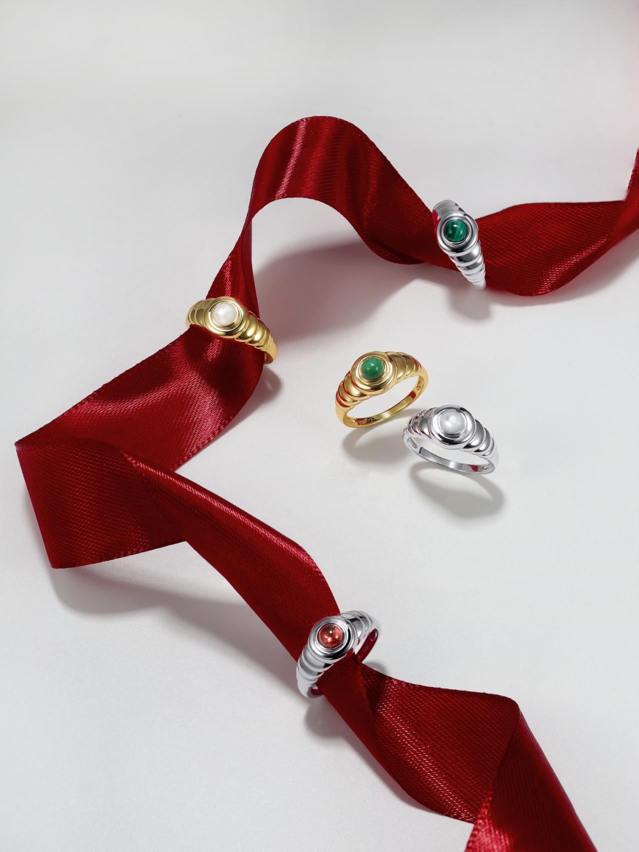 AURORA ORBIT RING — MALACHITE