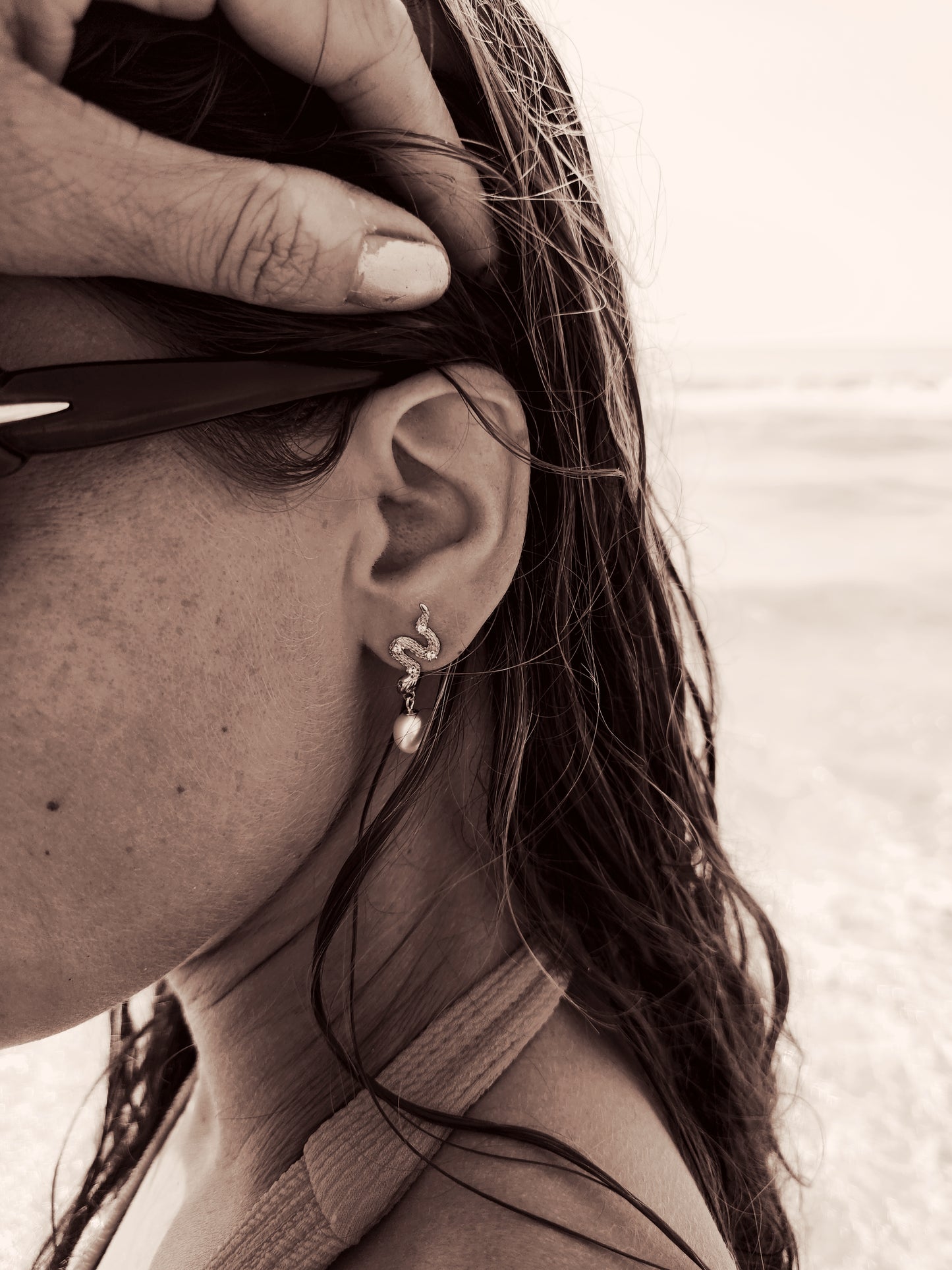 COILED SERPENT EARRINGS