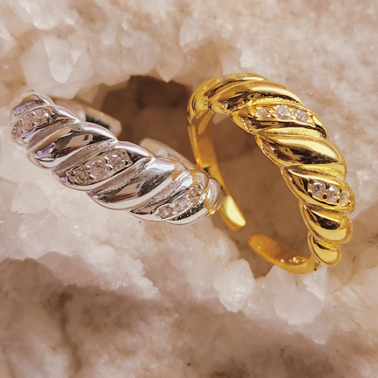 Pave Croissant  Ring