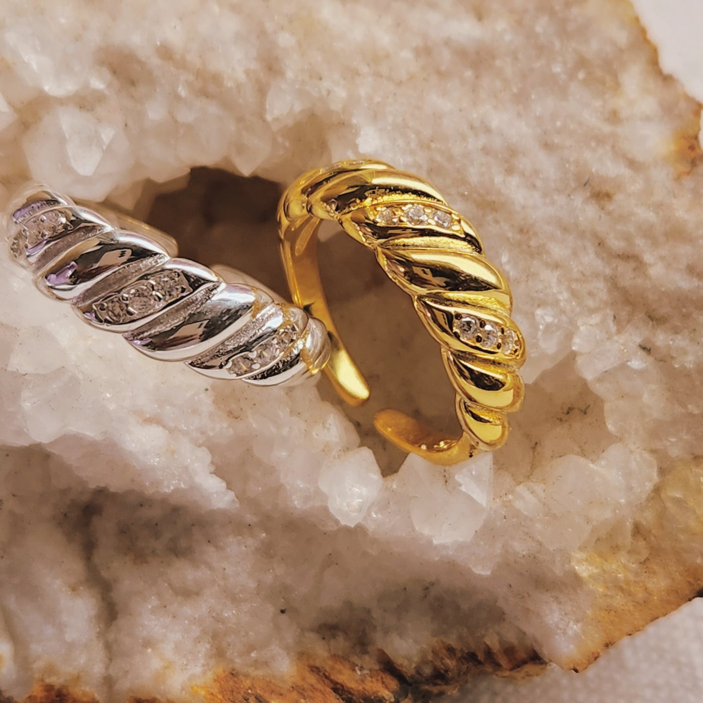 Pave Croissant  Ring