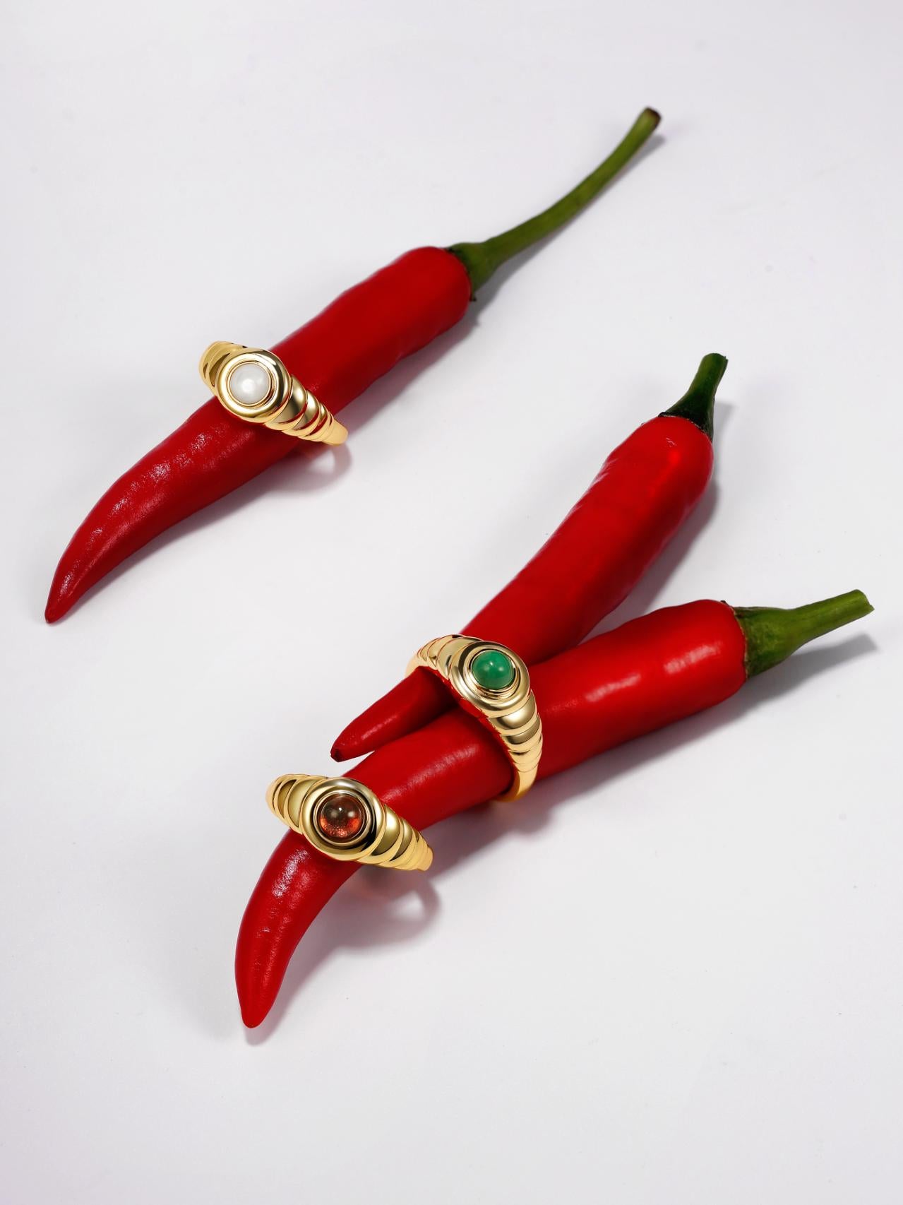 AURORA ORBIT RING — GARNET