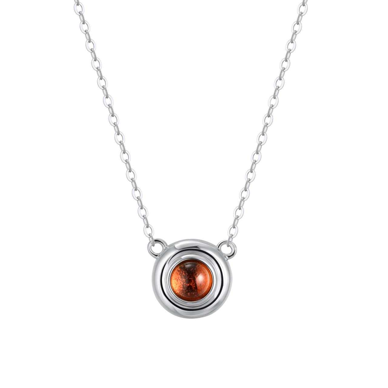 AURORA ORBIT PENDANT — GARNET