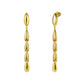 Elegant Liquid Muse Cascade Earrings in 18K gold with sculptural marquise and articulated drop design