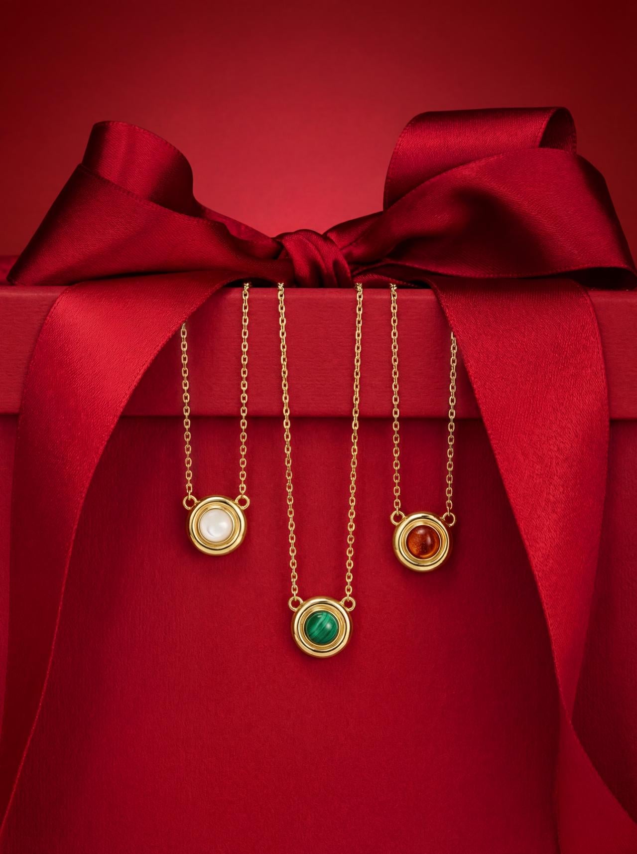 AURORA ORBIT PENDANT — MALACHITE