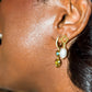 Golden Axis Pearl Drop Earrings