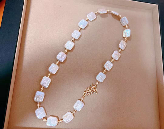 Large Baroque Pearl Necklace.