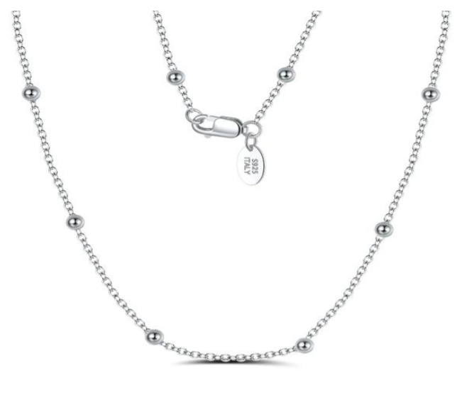 silver bead chain, beaded chain, metal bead chain